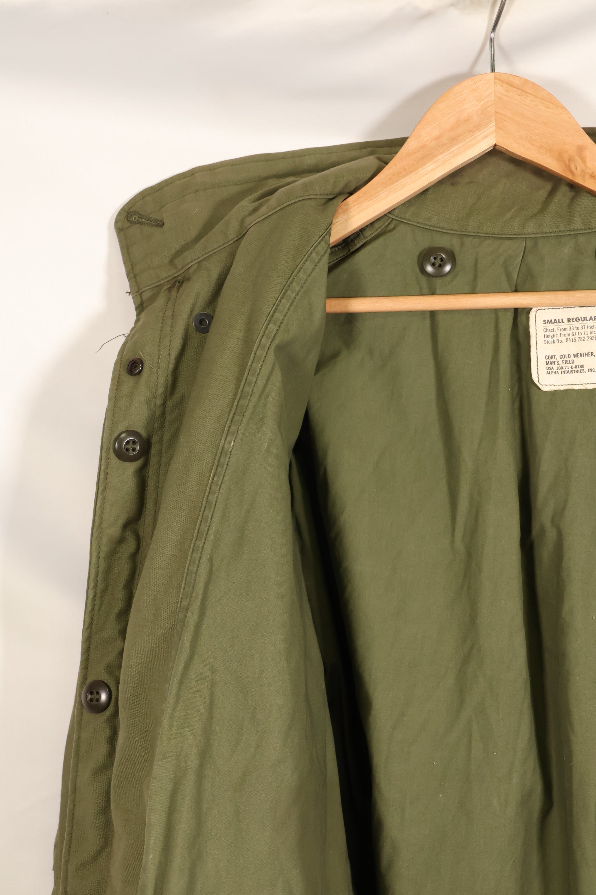 1971 Contract S-R 2nd Model M65 Field Jacket - Good Condition - Used