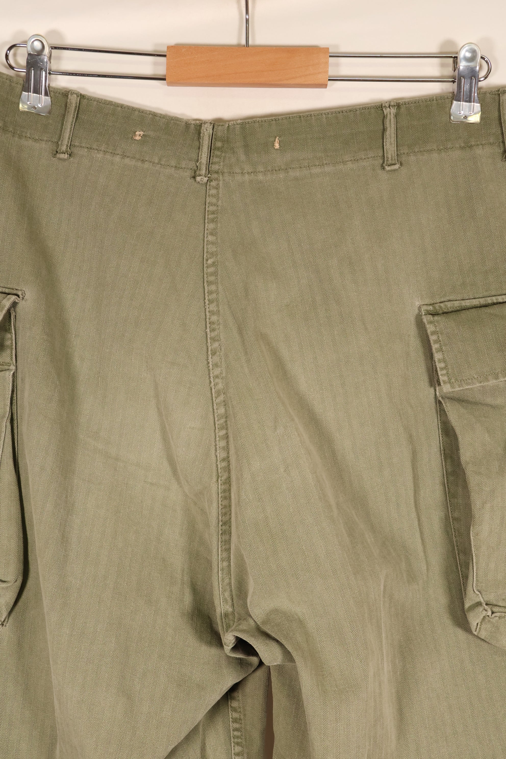 1940年代前半　アメリカ陸軍　HBT　ヘリンボーンツイル　パンツ　スペシャル　対ガス防護　中古品