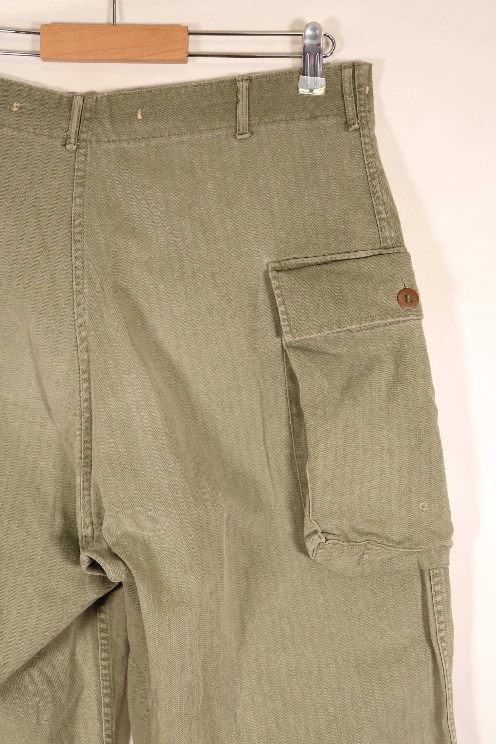 1940年代前半　アメリカ陸軍　HBT　ヘリンボーンツイル　パンツ　スペシャル　対ガス防護　中古品