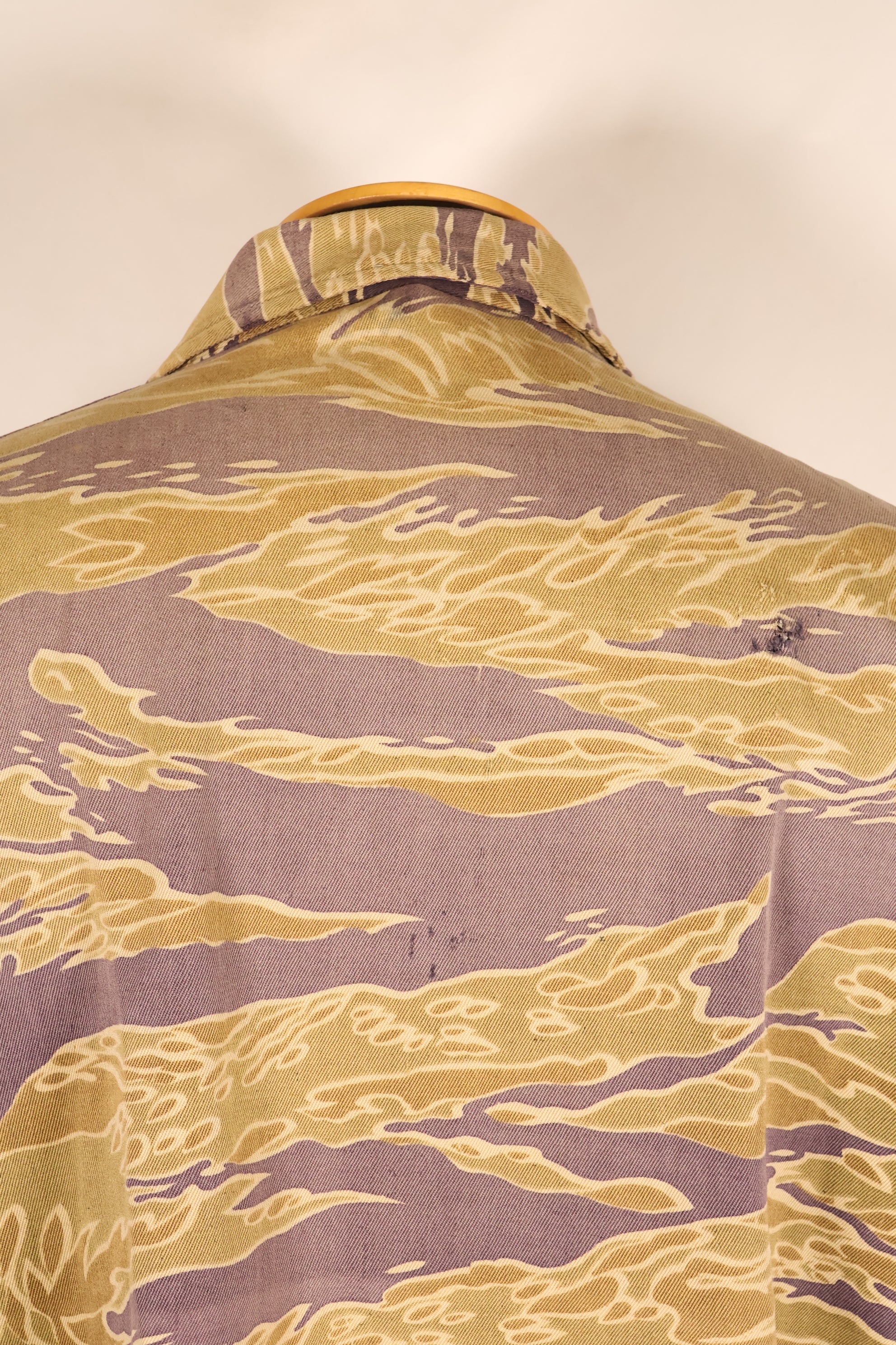 Late 1960s—Worn by a former MIKE FORCE advisor—Gold Tiger US-M shirt with modified zipper