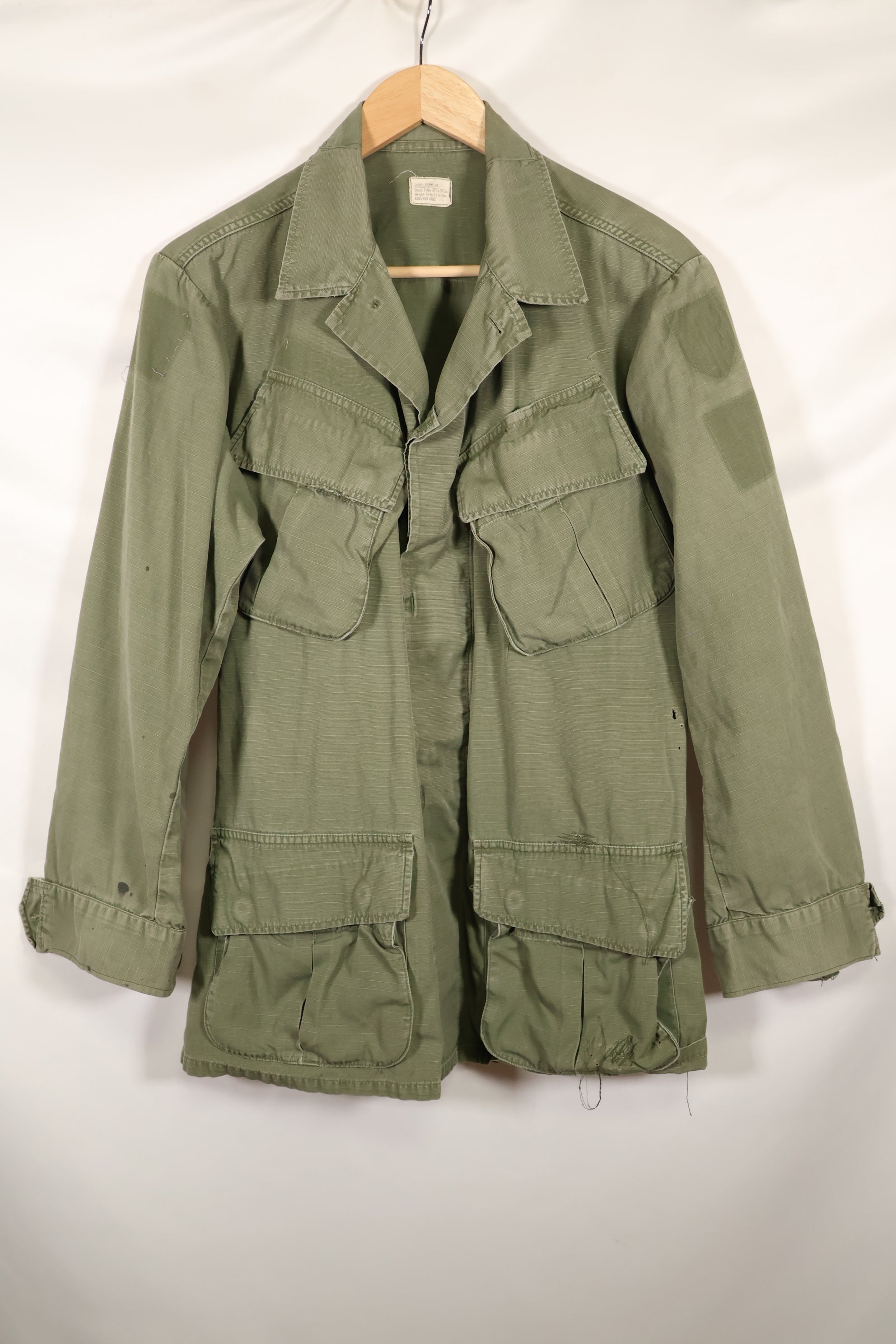 1969 Contract SMALL-REGULAR 4th Model Jungle Fatigue Jacket Used Film Company Release