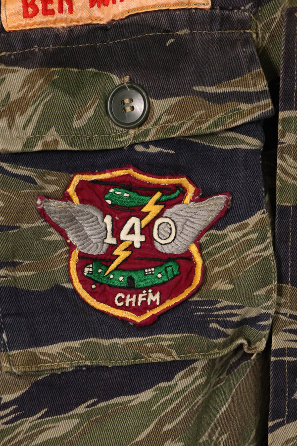1960's Silver Tiger A-S Tiger Stripe Shirt with ARVN Patch Used