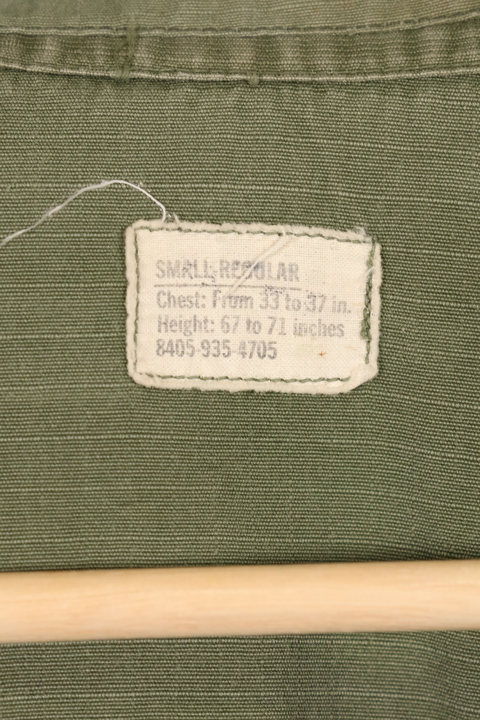 1969 Contract SMALL-REGULAR 4th Model Jungle Fatigue Jacket Used Film Company Release