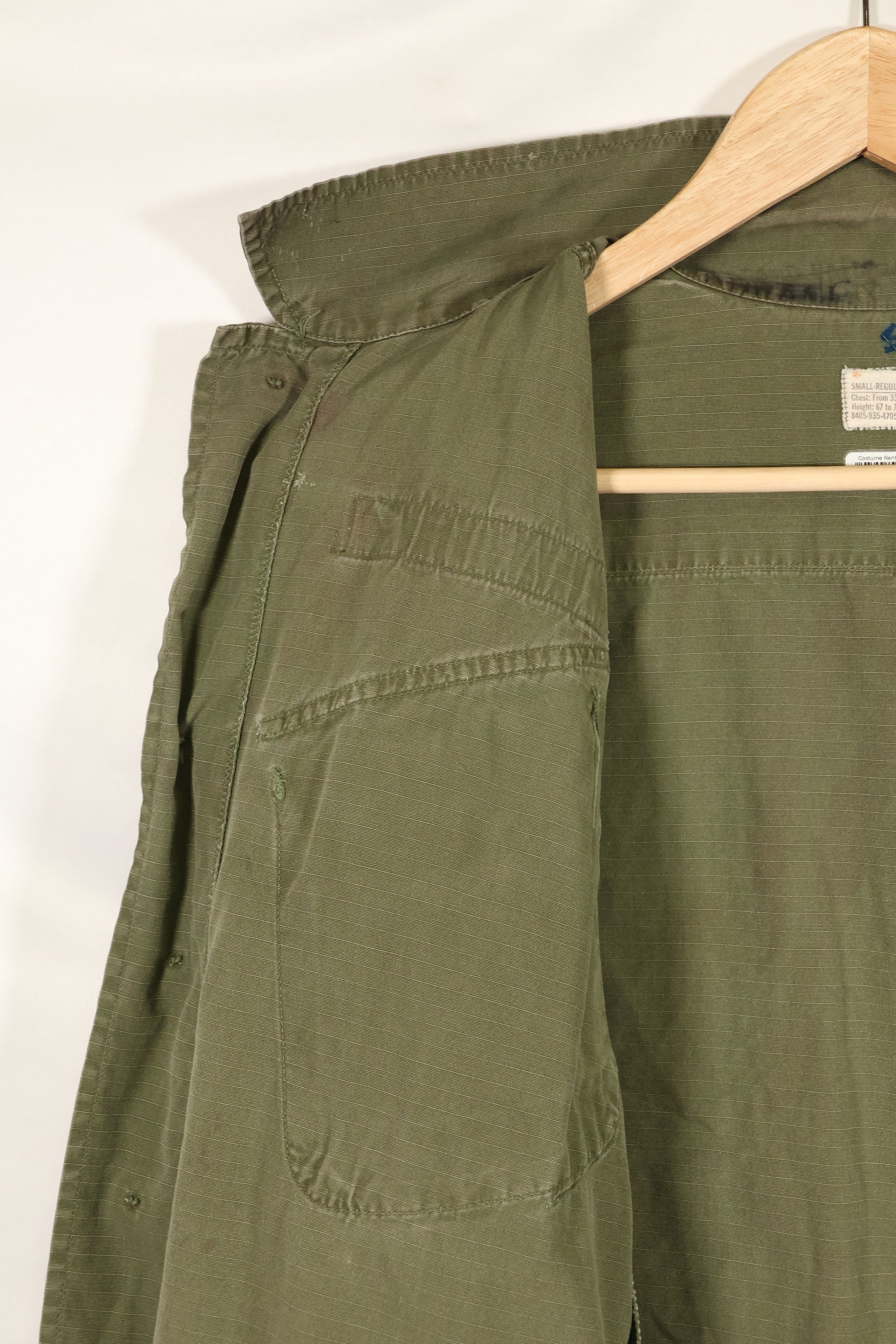 1969 Contract SMALL-REGULAR 4th Model Jungle Fatigue Jacket Used Film Company Release C