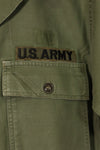 1960's Ex-Green Beret Soldier Release OG-107 Utility Shirt with First Attachment Patch, Used, C