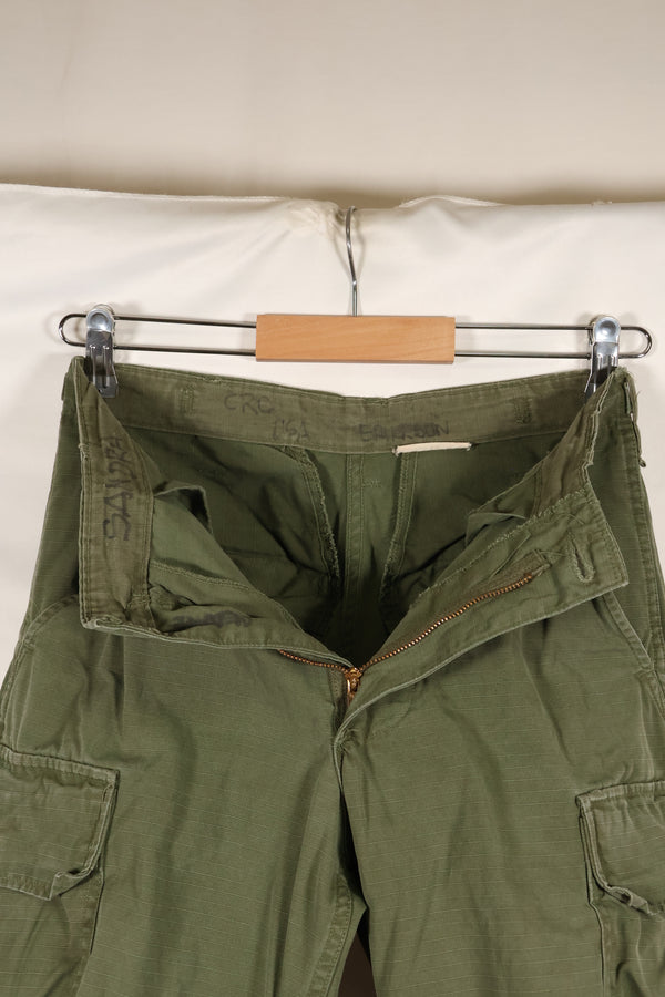 Circa 1969 XS-S size 4th Model Jungle Fatigue pants, used, released by film company