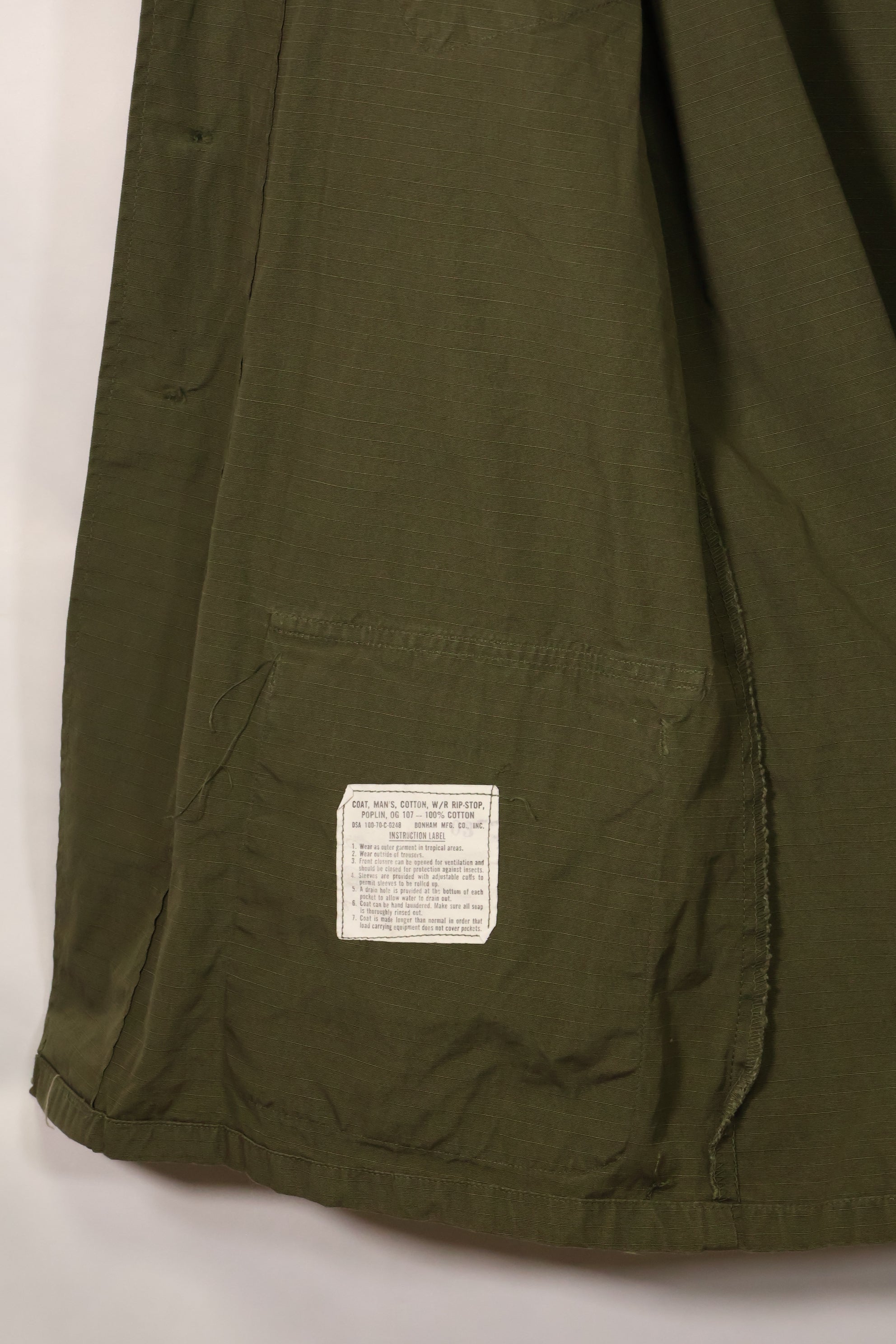 1970 Contract 4th Model Jungle Fatigue Jacket M-L Almost unused