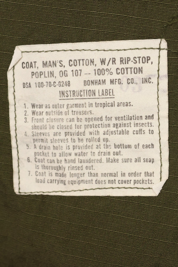 1970 Contract 4th Model Jungle Fatigue Jacket M-L Almost unused
