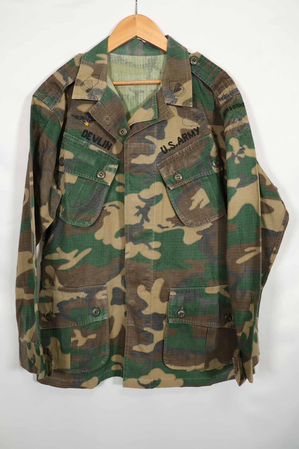 Thailand Taylor Made Former 1st SFG Troop Owned 1st Model Cut ERDL Jungle Fatigue Jacket Used