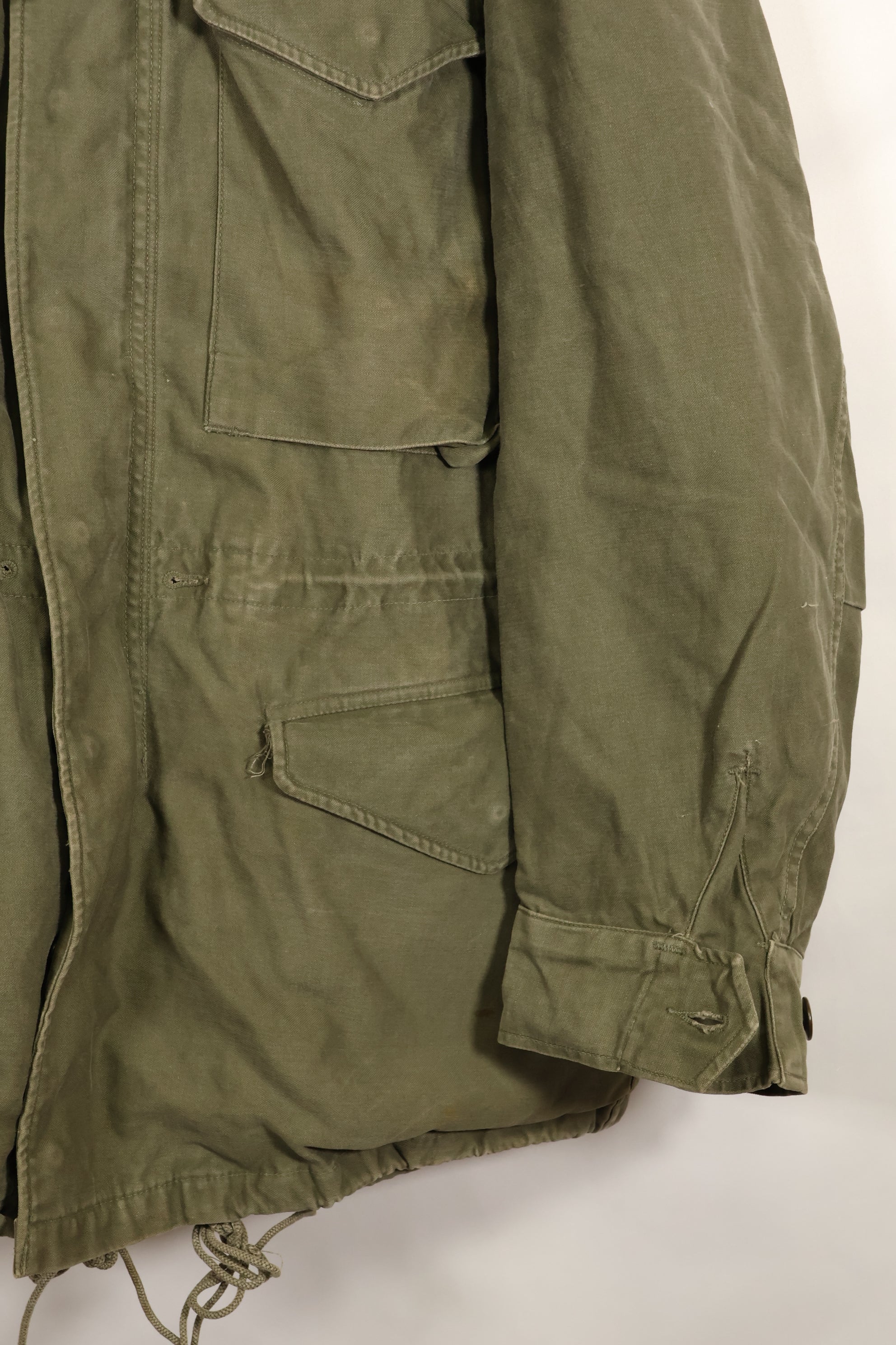 1957 Contract, S-S, U.S. Military, M51 Fold Jacket, No Liner, Faded, Used