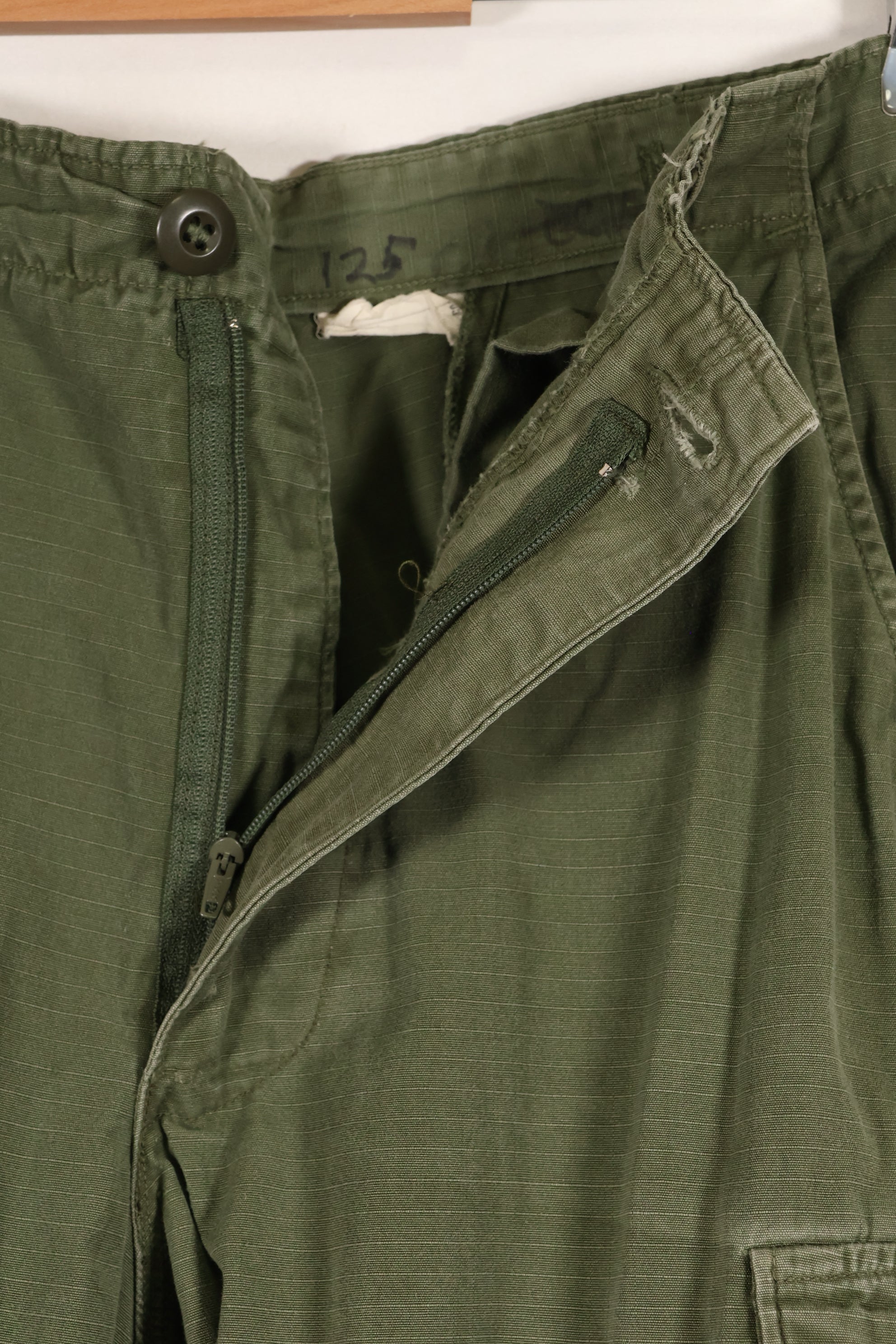 Circa 1969 S-R Size 4th Model Jungle Fatigue Pants, Used, Released by Film Company