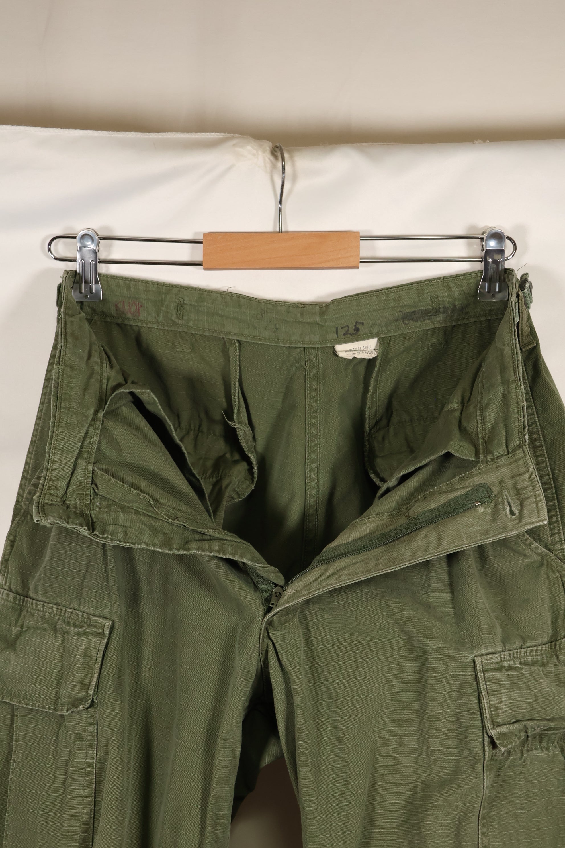 Circa 1969 S-R Size 4th Model Jungle Fatigue Pants, Used, Released by Film Company