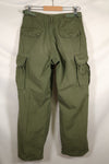 Circa 1969 S-R Size 4th Model Jungle Fatigue Pants, Used, Released by Film Company