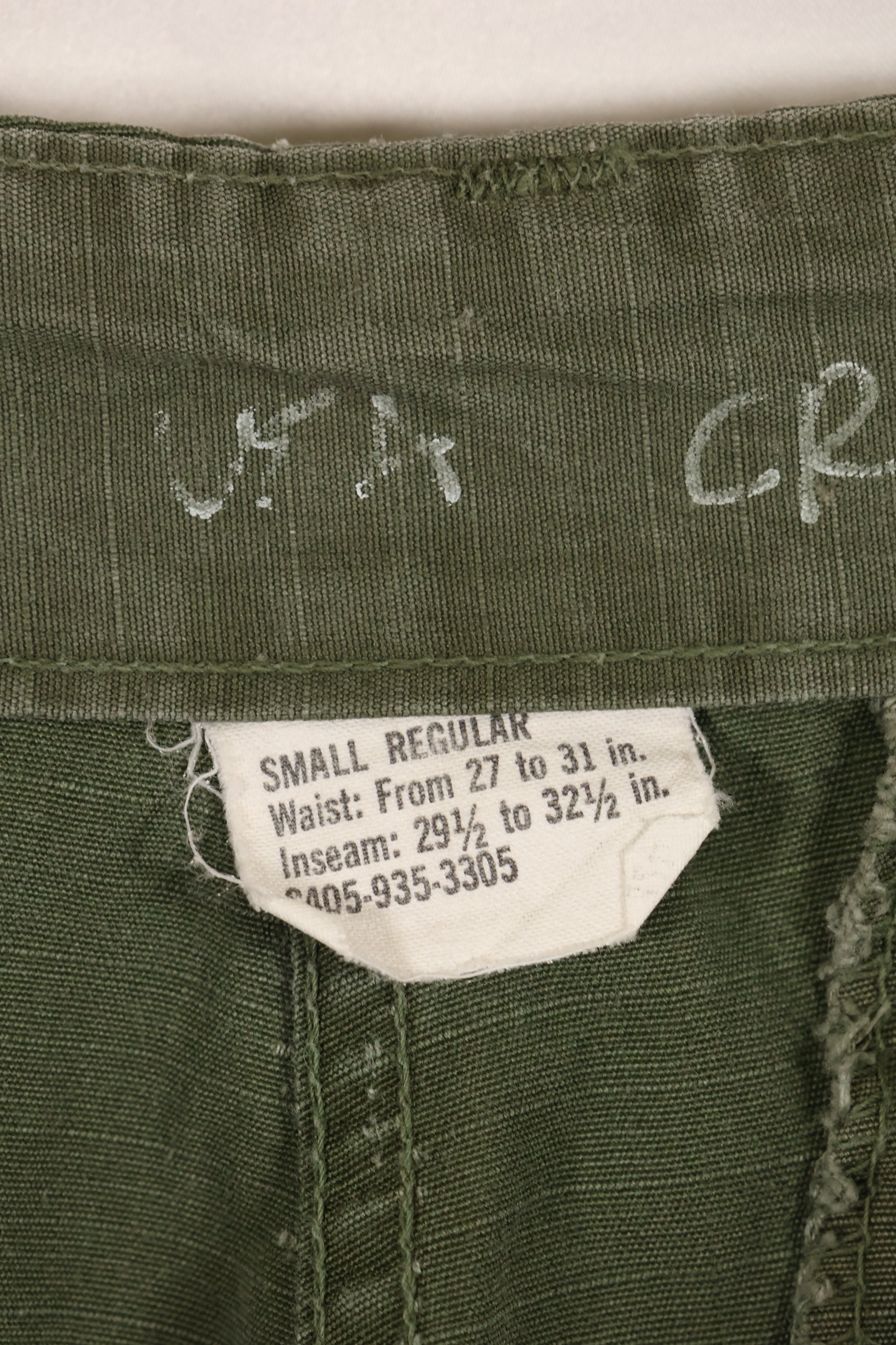 Contract year unknown S-R size 4th Model Jungle Fatigue pants, used, released by film company