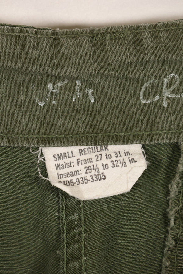 Contract year unknown S-R size 4th Model Jungle Fatigue pants, used, released by film company