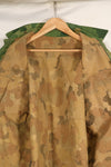 Authentic Fabric: Mitchell Pattern Camouflage, 1st Model Jungle Fatigue Jacket, Tent Fabric, Used
