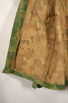 Authentic Fabric: Mitchell Pattern Camouflage, 1st Model Jungle Fatigue Jacket, Tent Fabric, Used