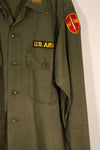 Real Poplin OG-107 utility shirt with retrofitted MACV patch X-Large used