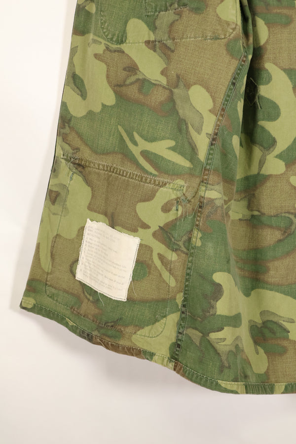 Contract circa 1967, size tag missing, early print, USMC non-rip ERDL jungle fatigues jacket, used