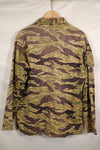 Real Late War Pattern US Size Tiger Stripe Shirt with Pocket Modification Used