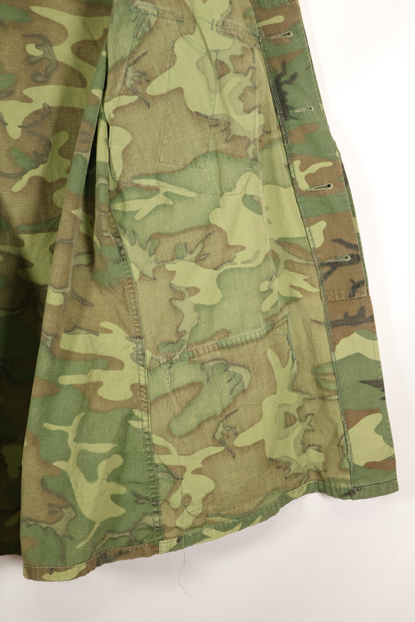Circa 1966–67 | Estimated S-R | ERDL | Non-ripstop | Early print | Jungle fatigue jacket | Used