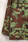 1960s US Army Advisor ARVN BDQ Ranger Shirt 4 Pockets Leaf Camouflage Shirt Used