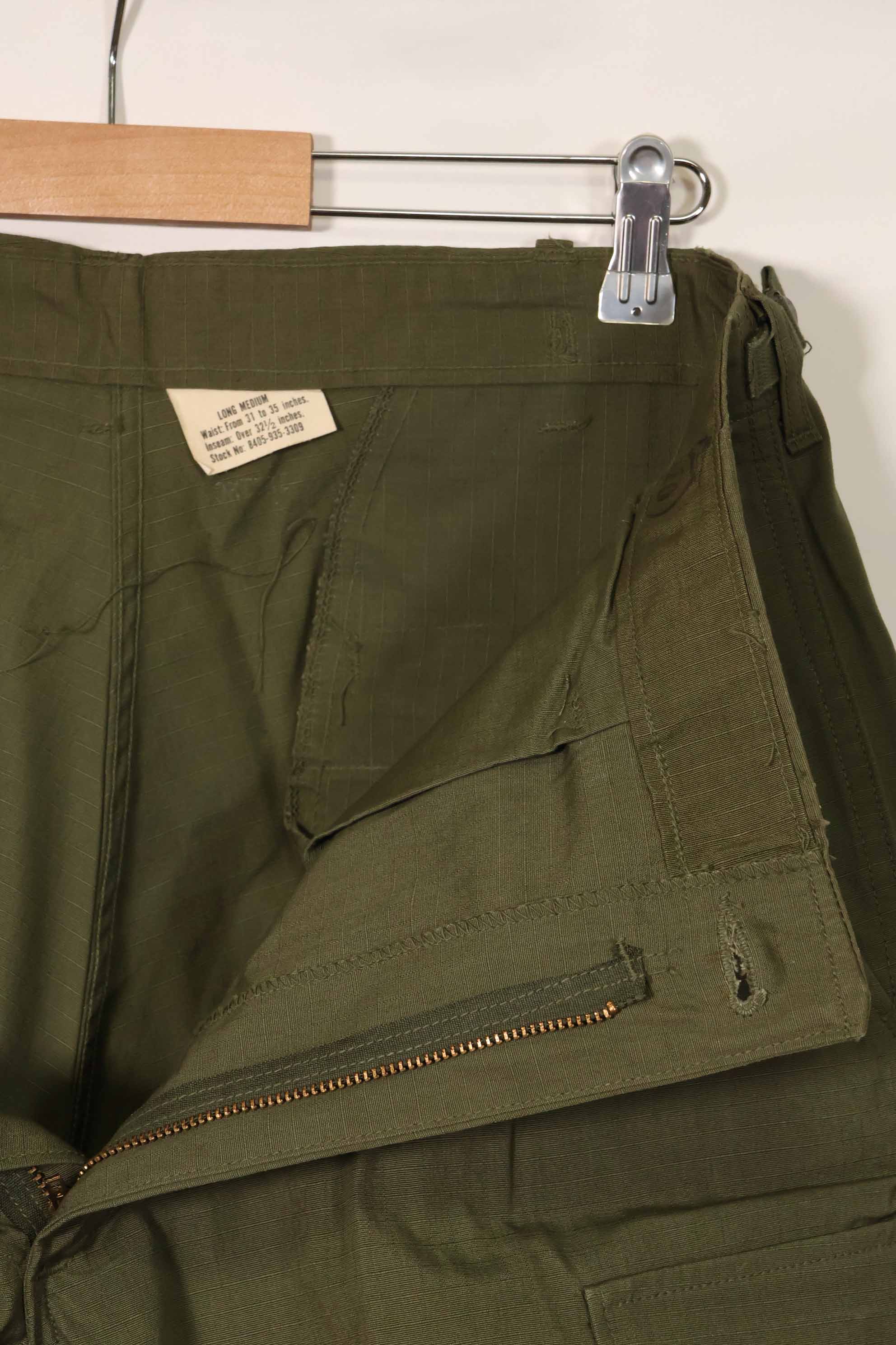 1969 Contract Deadstock 4th Model Ripstop Jungle Fatigue Pants M-L Unused