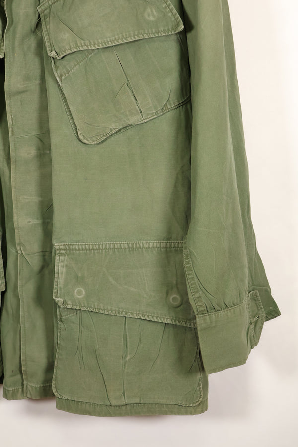 Circa 1965  S-S  2nd Model Jungle Fatigue Jacket  Stained  Faded  Used
