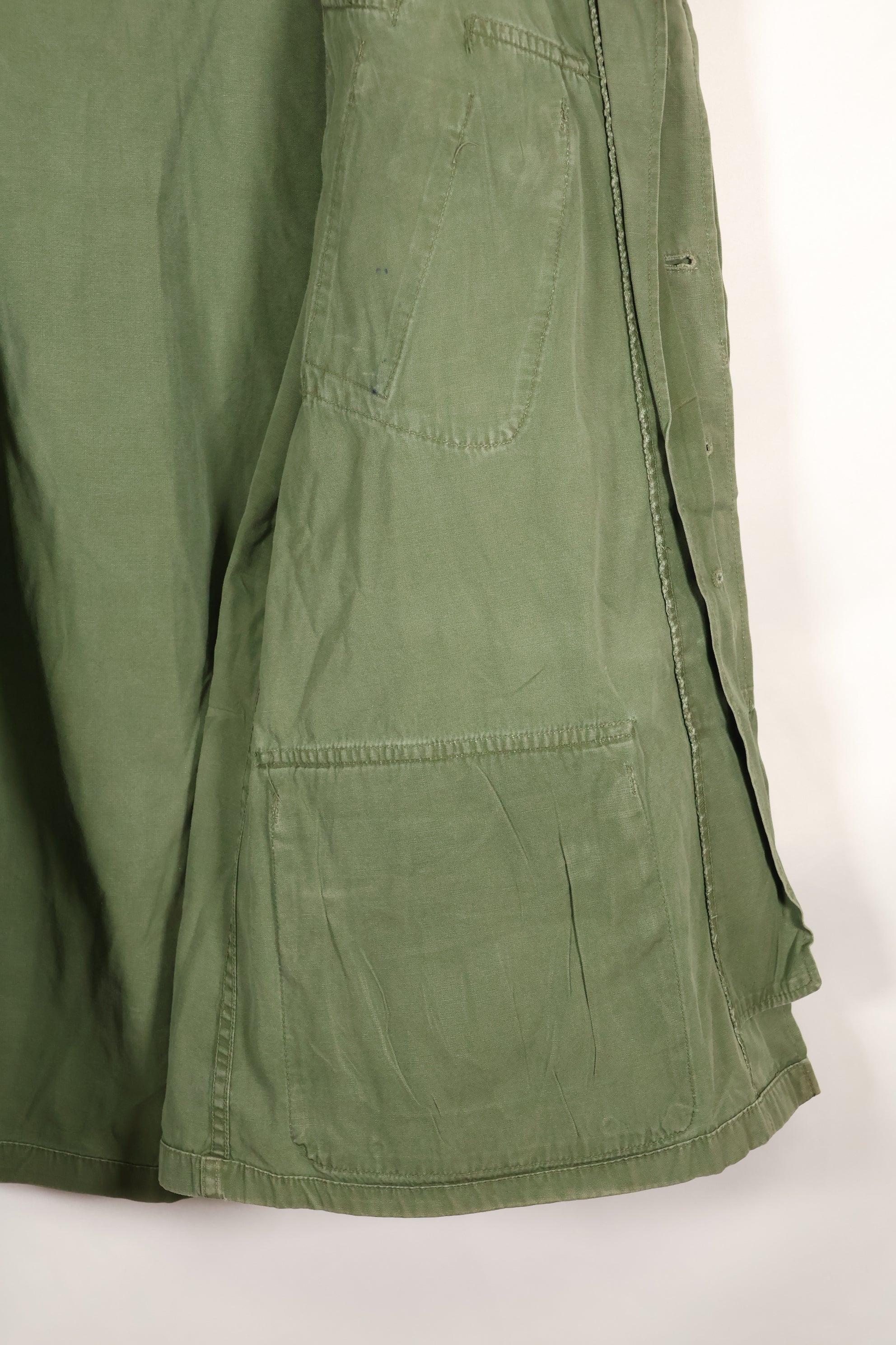 Circa 1965  S-S  2nd Model Jungle Fatigue Jacket  Stained  Faded  Used