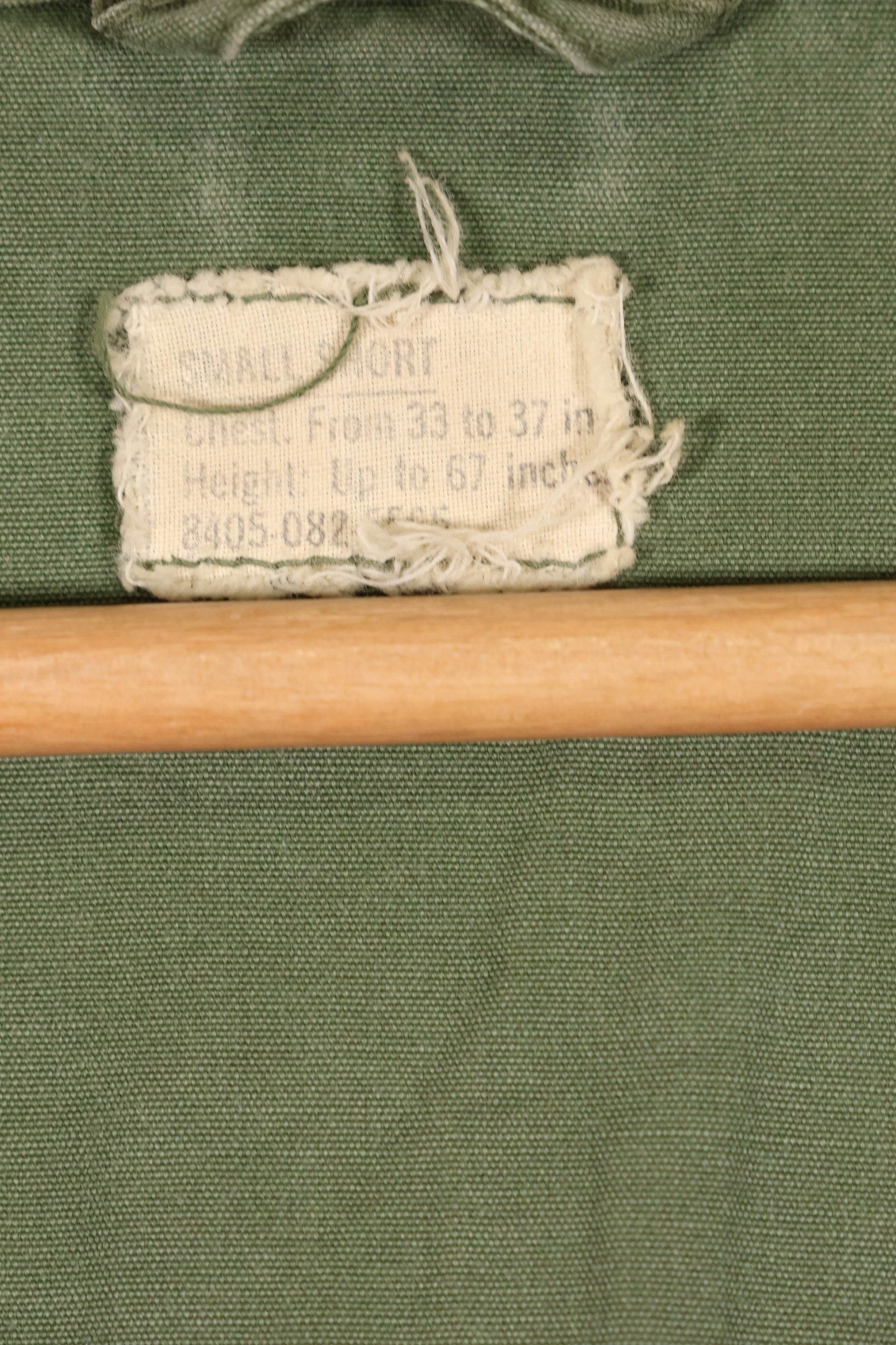 Circa 1965  S-S  2nd Model Jungle Fatigue Jacket  Stained  Faded  Used