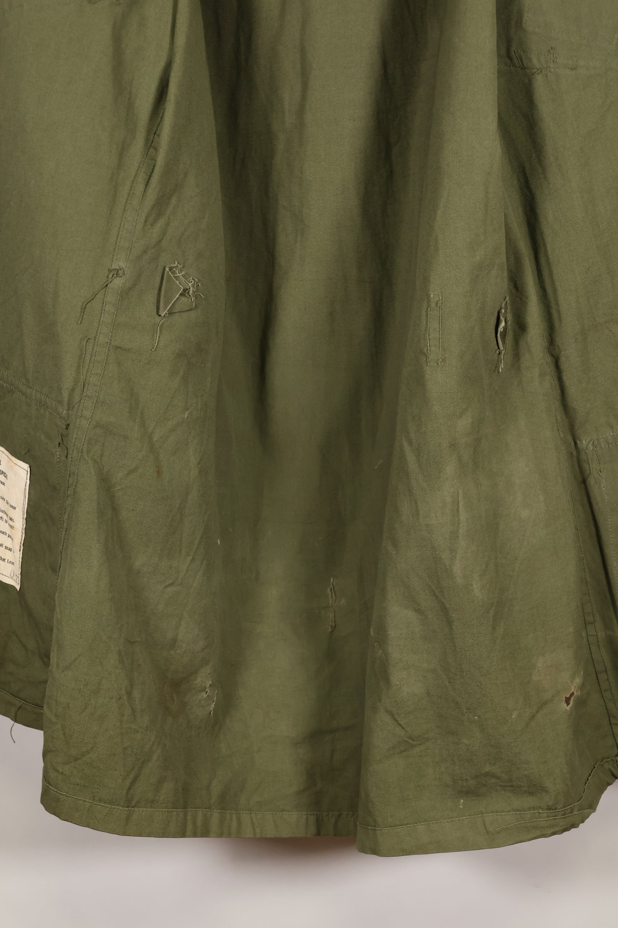Circa 1965  S-L  2nd Model Jungle Fatigue Jacket  Stains and scuffs  Used