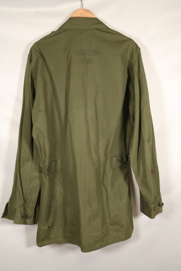 Circa 1965  S-L  2nd Model Jungle Fatigue Jacket  Stains and scuffs  Used
