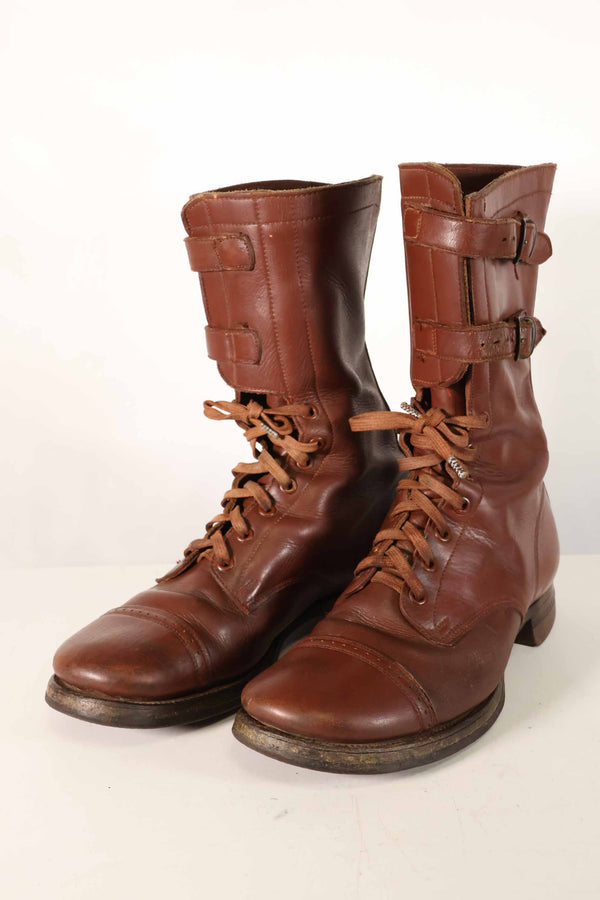 1940's U.S. Army M40 Cavalry shorts boots, 2 buckles, used, A