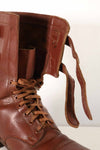 1940's U.S. Army M40 Cavalry shorts boots, 2 buckles, used, A