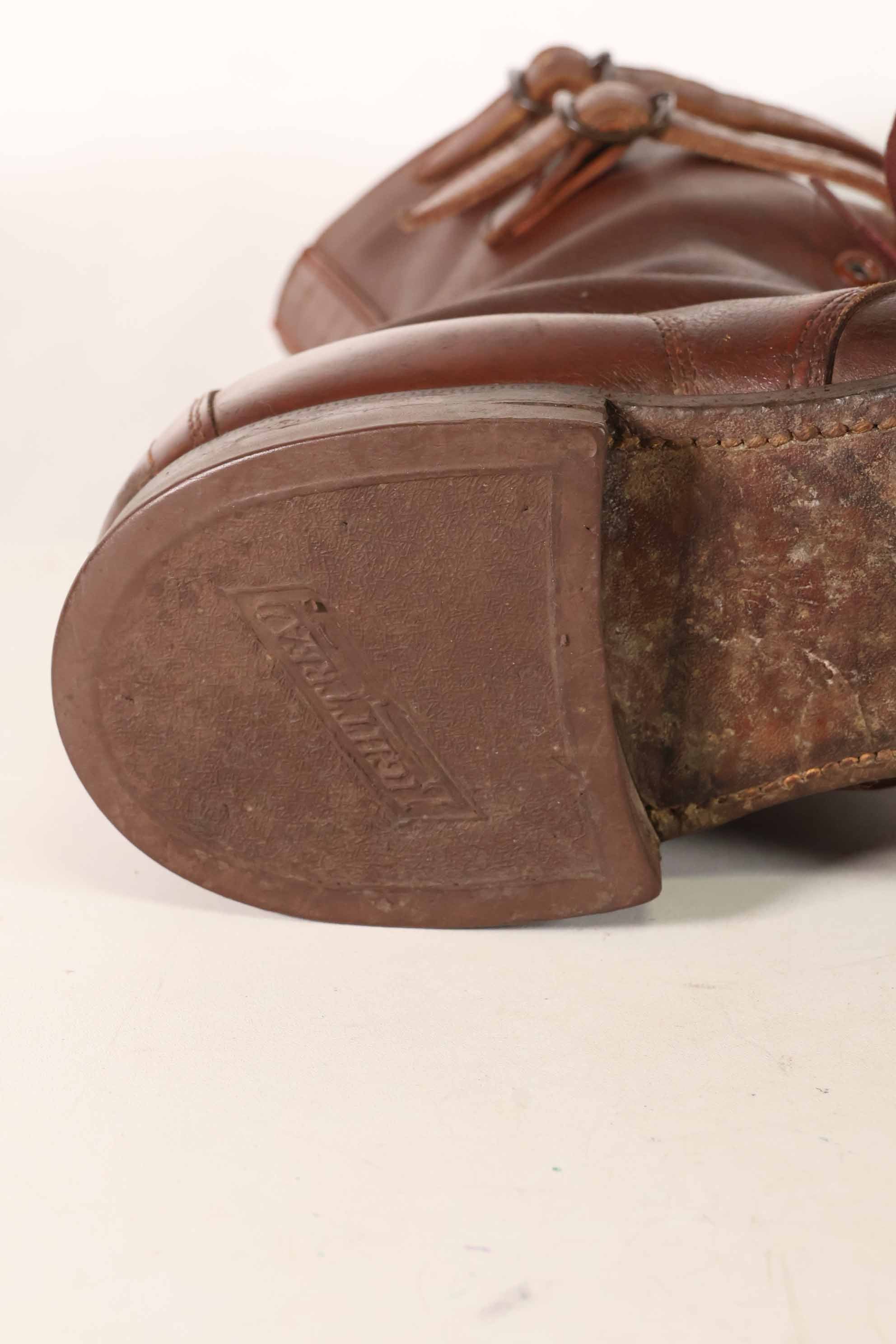 1940's U.S. Army M40 Cavalry shorts boots, 2 buckles, used, B