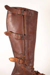 1940's U.S. Army M40 Cavalry Long Boots, 3 buckles, used.
