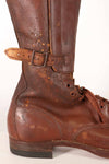 1940's U.S. Army M40 Cavalry Long Boots, 3 buckles, used.