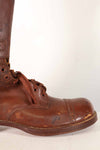 1940's U.S. Army M40 Cavalry Long Boots, 3 buckles, used.