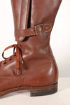 1940's U.S. Army M40 Cavalry Long Boots, 3 buckles, used.