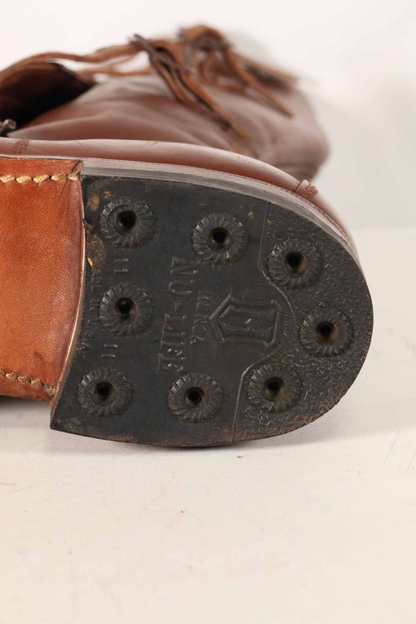 1940's U.S. Army M40 Cavalry Long Boots, 3 buckles, used.
