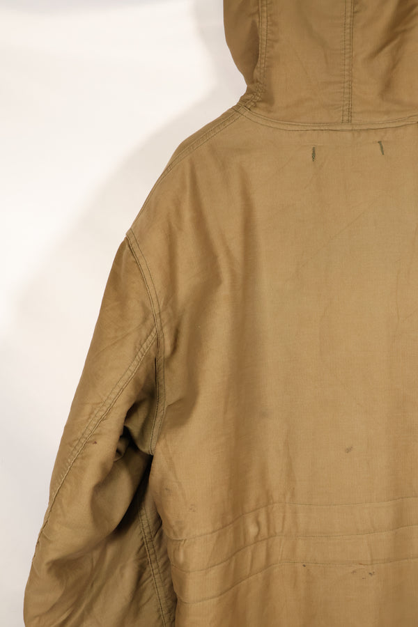 1940s, WWII, U.S. Navy, N-1 Deck Coat, Hooded Jacket, Faded, Stenciled, Used