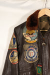 Late 1940s  55J14  U.S. Navy  G-1  Flight Jacket  Very early model  With patches  Rare item