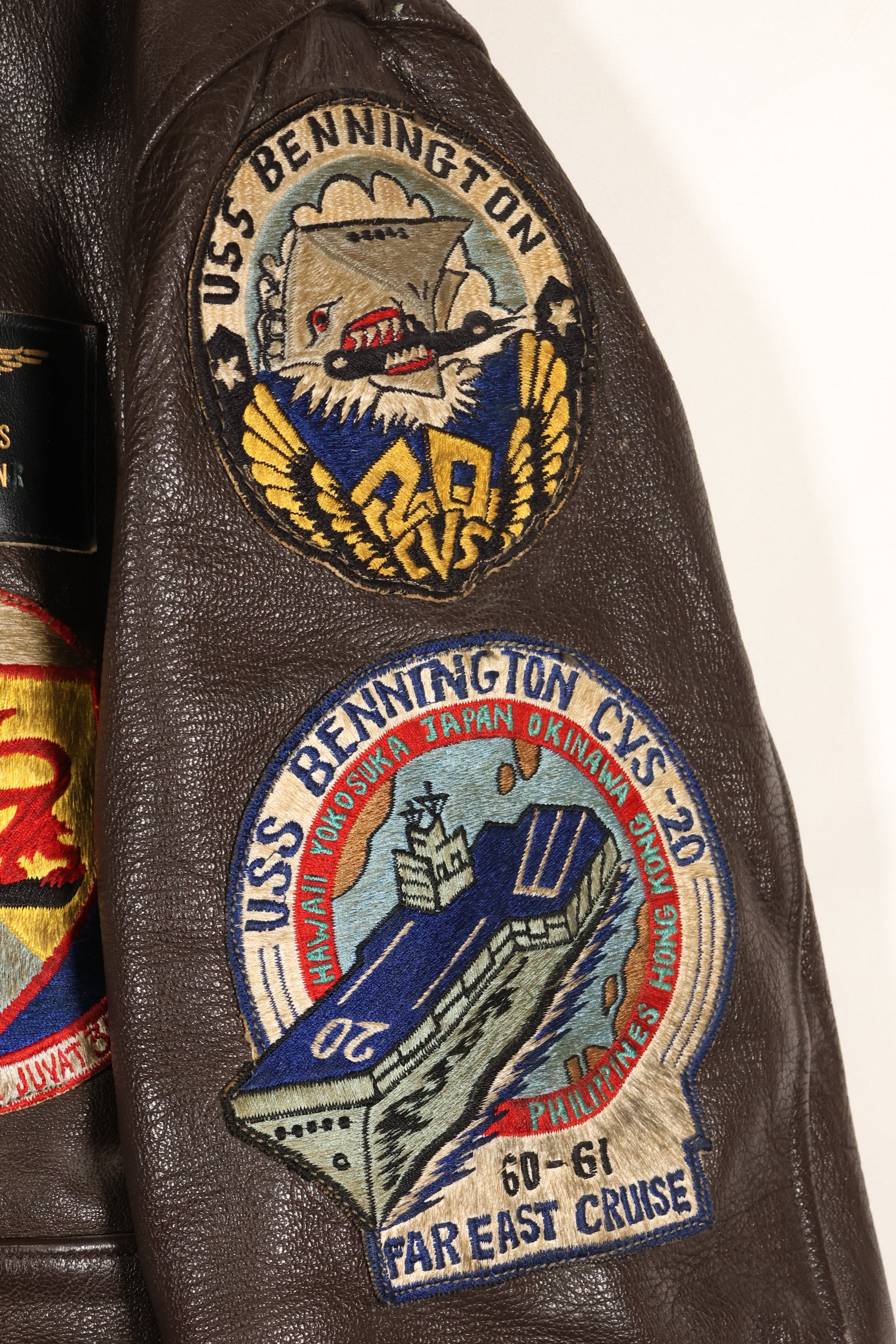 Late 1940s  55J14  U.S. Navy  G-1  Flight Jacket  Very early model  With patches  Rare item