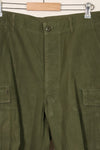 1967 Contract 3rd Model Non Ripstop Jungle Fatigue Pants L-L Used