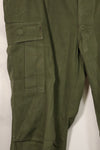 1967 Contract 3rd Model Non Ripstop Jungle Fatigue Pants L-L Used