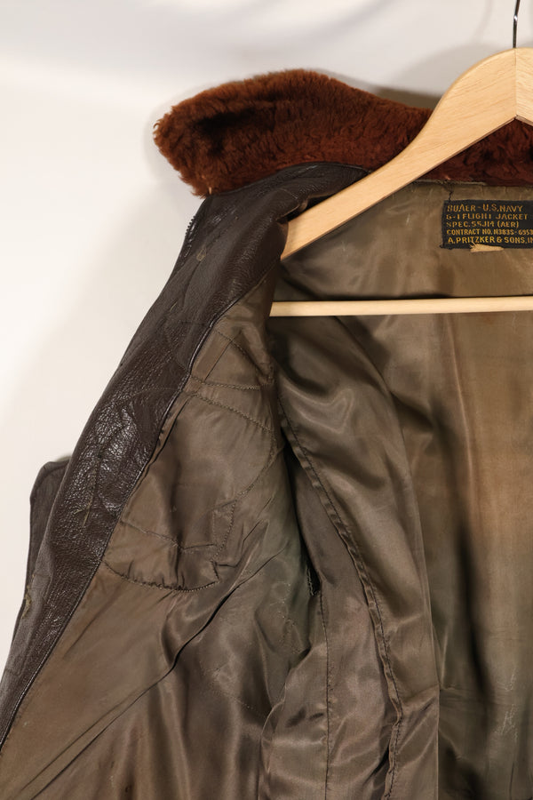 Late 1940s  55J14  U.S. Navy  G-1  Flight Jacket  Very early model  With patches  Rare item