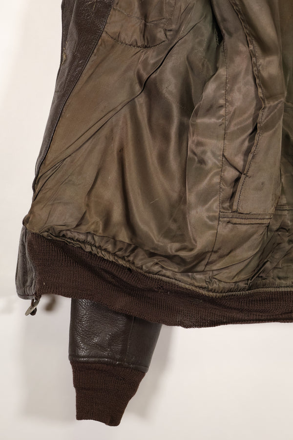 Late 1940s  55J14  U.S. Navy  G-1  Flight Jacket  Very early model  With patches  Rare item