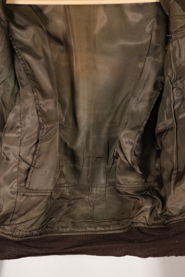 Late 1940s  55J14  U.S. Navy  G-1  Flight Jacket  Very early model  With patches  Rare item