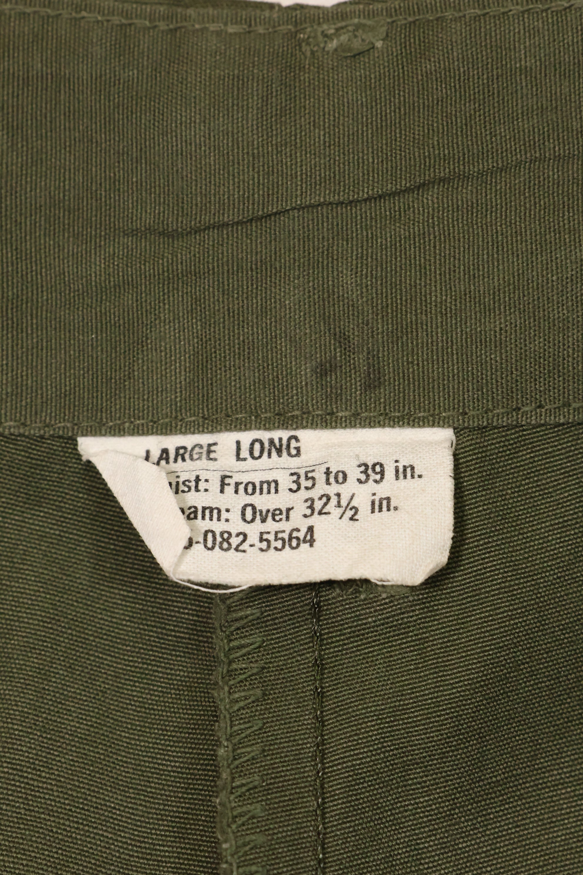 1967 Contract 3rd Model Non Ripstop Jungle Fatigue Pants L-L Used