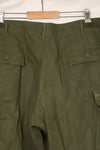 1967 Contract 3rd Model Non Ripstop Jungle Fatigue Pants L-L Used